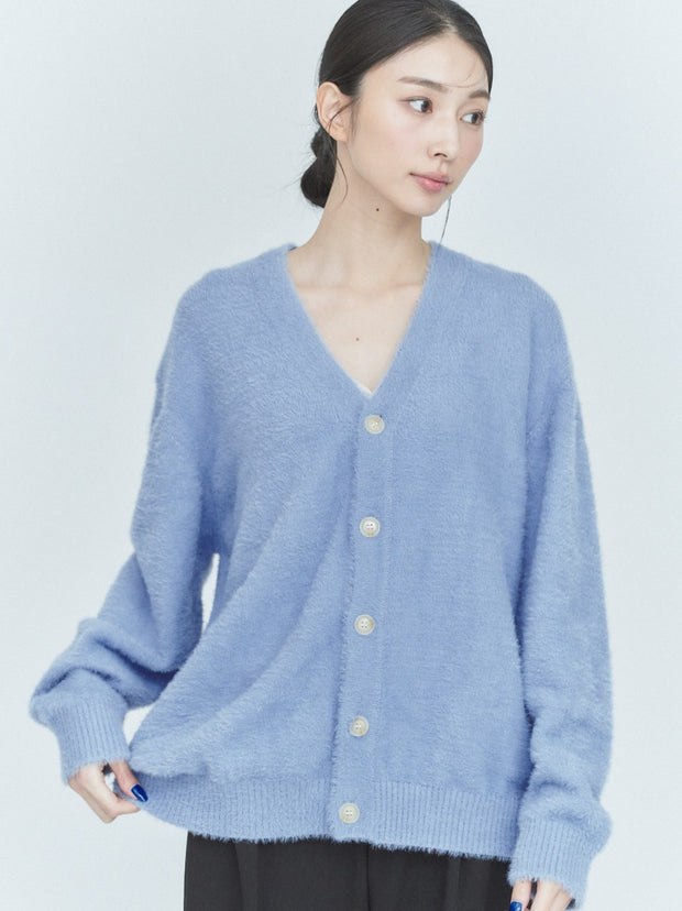 【ベストセラー】SHORT SHAGGY BIG CARDIGAN（4color）