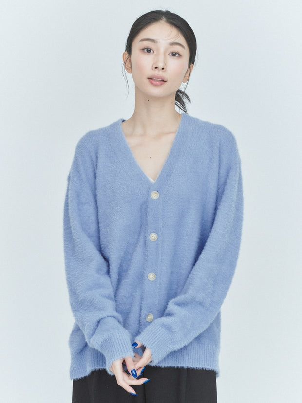 【ベストセラー】SHORT SHAGGY BIG CARDIGAN（4color）