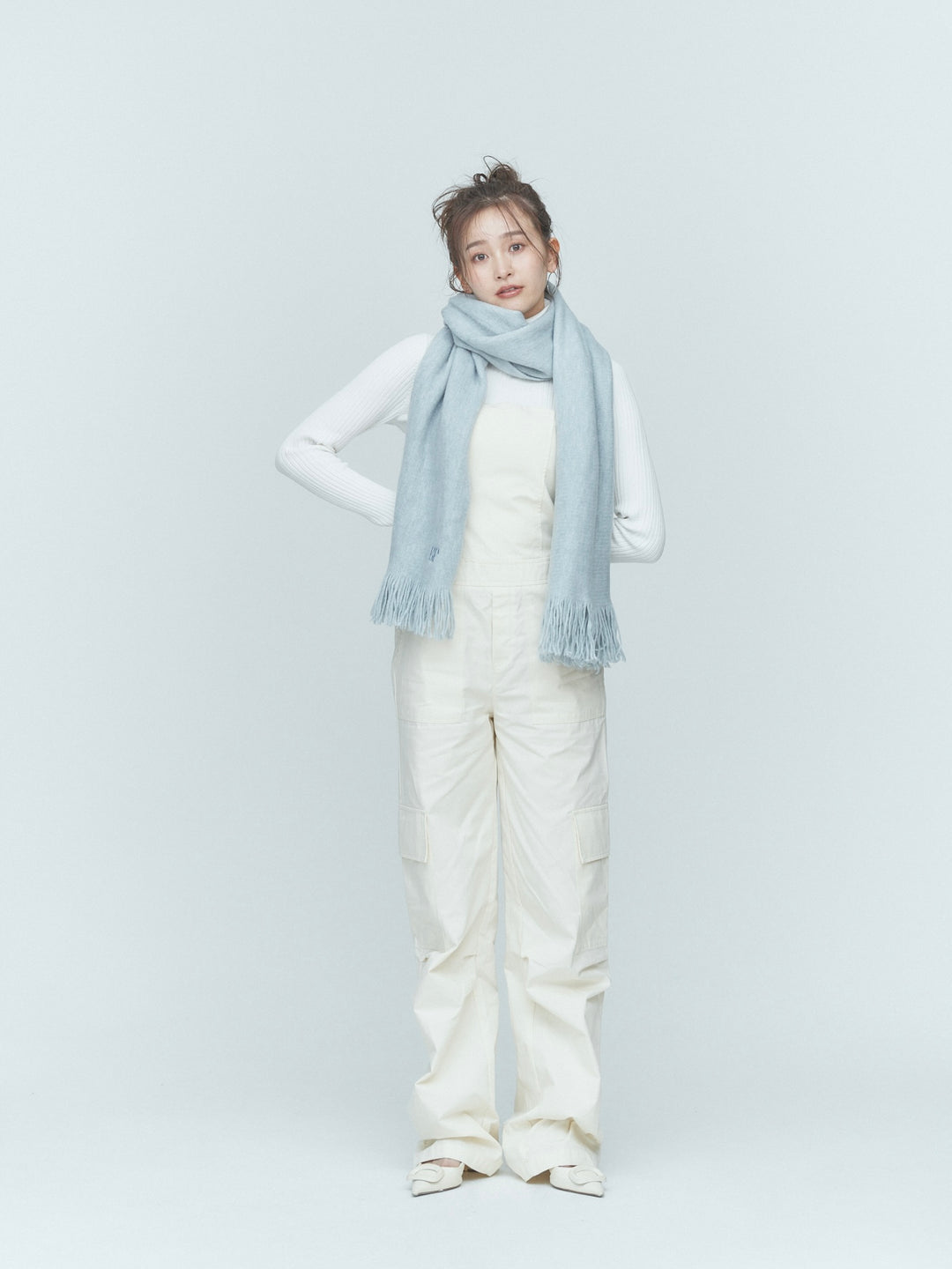 ブルーパランFLUFFY SHAGGY MUFFLER ホワイト MARSHMALLOW MUFFLER（2color） – BLUE×PALANG(ブルーパラン)