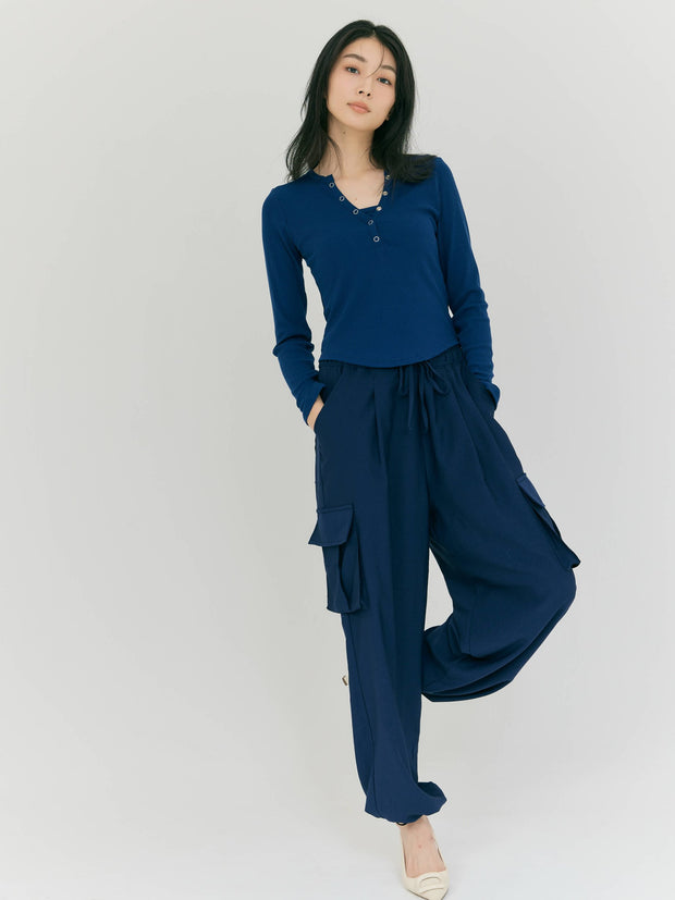 【LIGHT_残り1点】BUTTON T-SHIRT