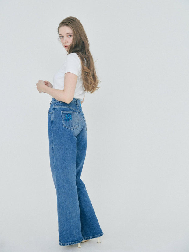 NEW】B SEMI FLARE DENIM – BLUE×PALANG(ブルーパラン)