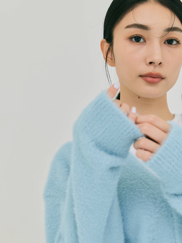 【ベストセラー】SHORT SHAGGY BIG CARDIGAN