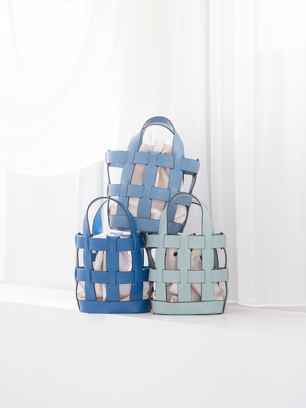 預售】WOVEN BASKET BAG（LIGHT） – BLUE×PALANG(ブルーパラン)