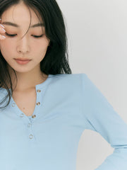 【LIGHT_残り1点】BUTTON T-SHIRT