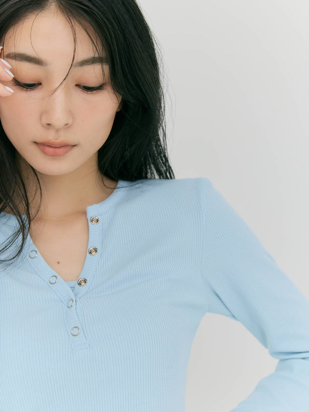 【LIGHT_残り1点】BUTTON T-SHIRT