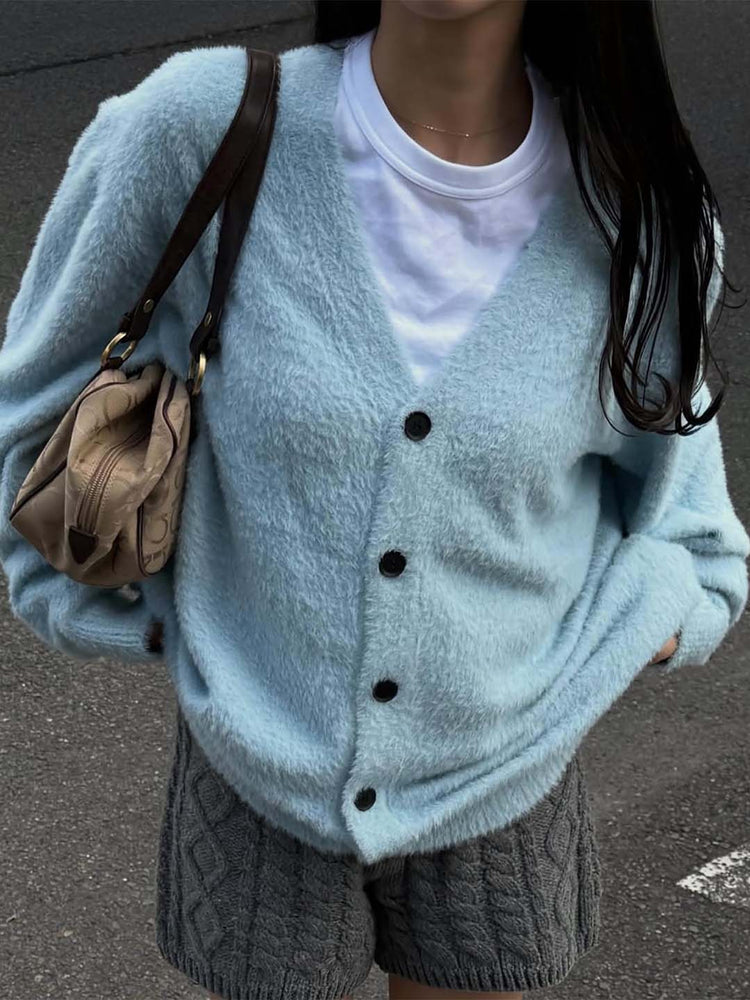 ベストセラー】SHORT SHAGGY BIG CARDIGAN – BLUE×PALANG(ブルーパラン)