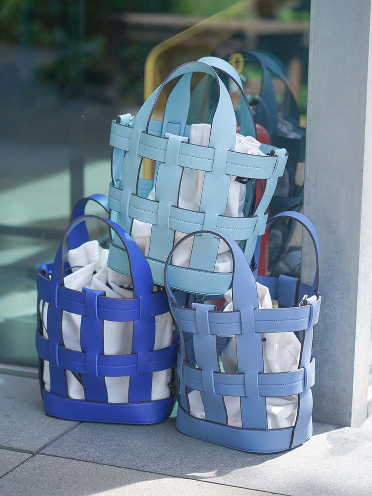 ベストセラー】WOVEN BASKET BAG – BLUE×PALANG(ブルーパラン)
