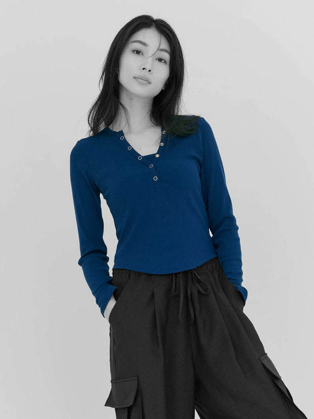 【LIGHT_残り1点】BUTTON T-SHIRT