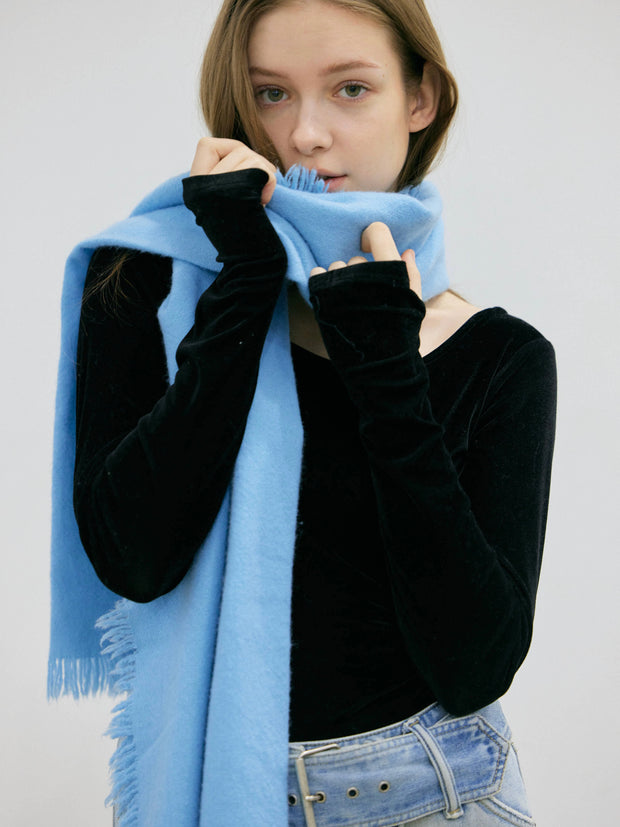 【NEW】MY BLUE WOOL MUFFLER