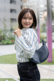 STRIPED RIBBON BLOUSE