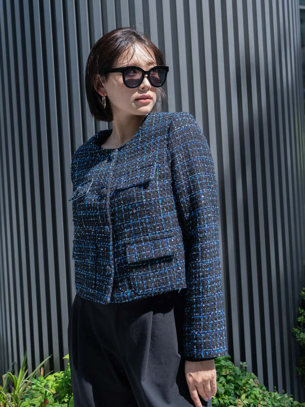 【BLACK_残りわずか】TWEED BOLD JACKET（2color）