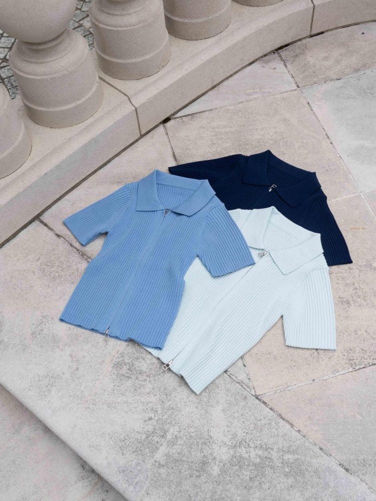 WZIP HALF KNIT – BLUE×PALANG(ブルーパラン)