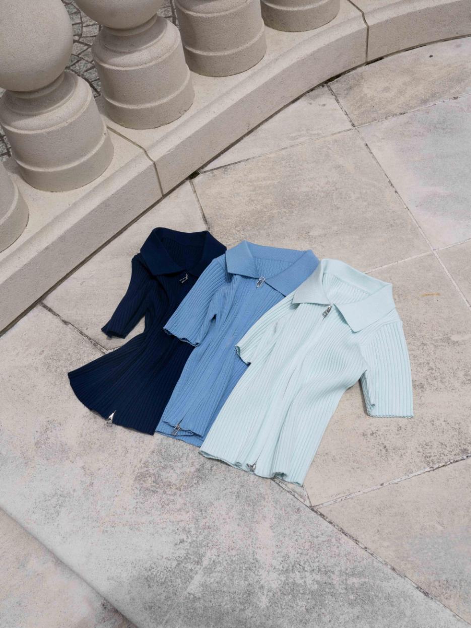 WZIP HALF KNIT – BLUE×PALANG(ブルーパラン)