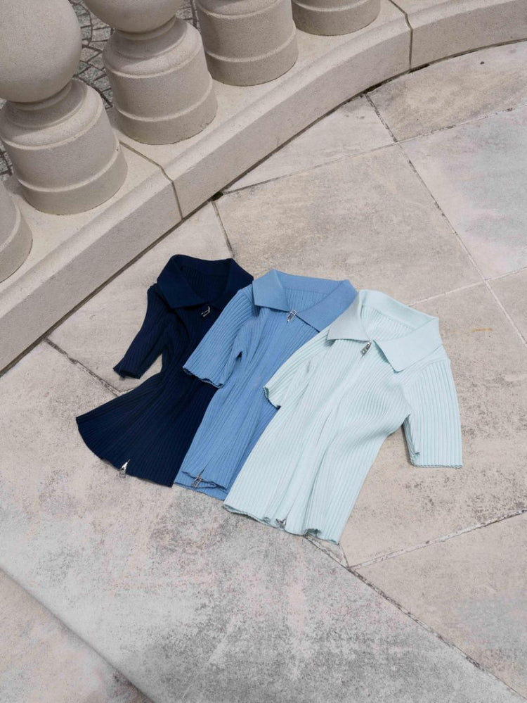 WZIP HALF KNIT – BLUE×PALANG(ブルーパラン)