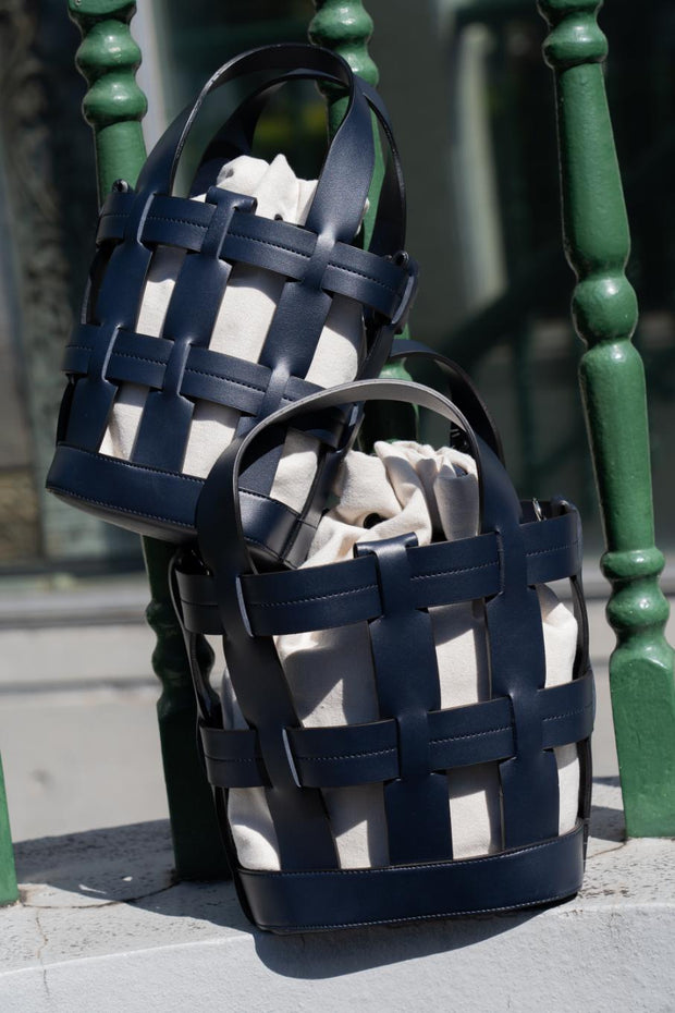 【ベストセラー】WOVEN BASKET BAG（3color）