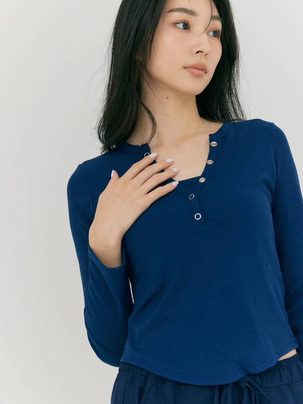 【LIGHT_残り1点】BUTTON T-SHIRT