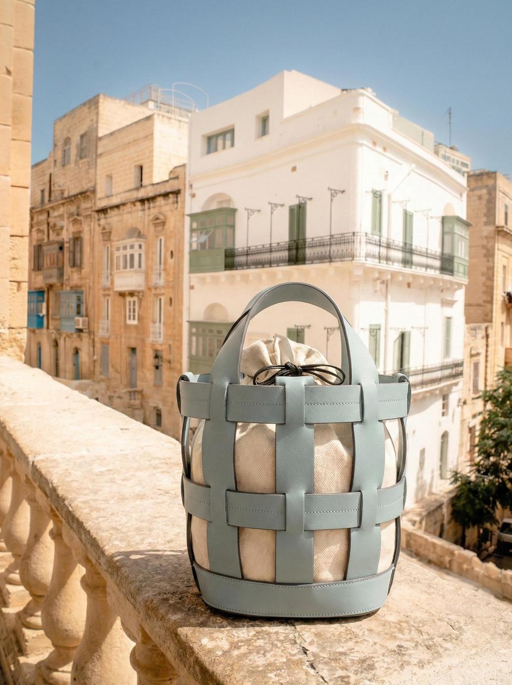 WOVEN BASKET BAG – BLUE×PALANG(ブルーパラン)