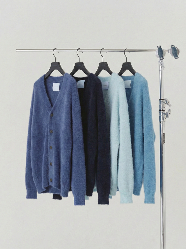 ベストセラー】SHORT SHAGGY BIG CARDIGAN – BLUE×PALANG(ブルーパラン)