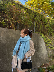 MY BLUE WOOL MUFFLER