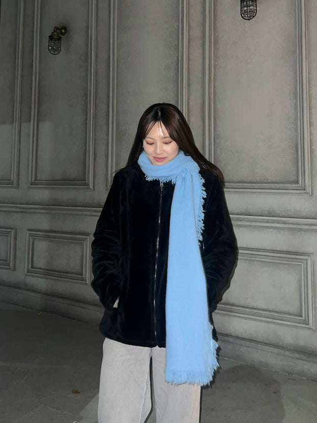 MY BLUE WOOL MUFFLER