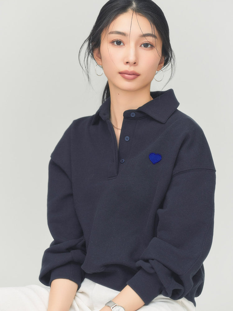 残り2点】RUGBY SWEAT SHIRT – BLUE×PALANG(ブルーパラン)
