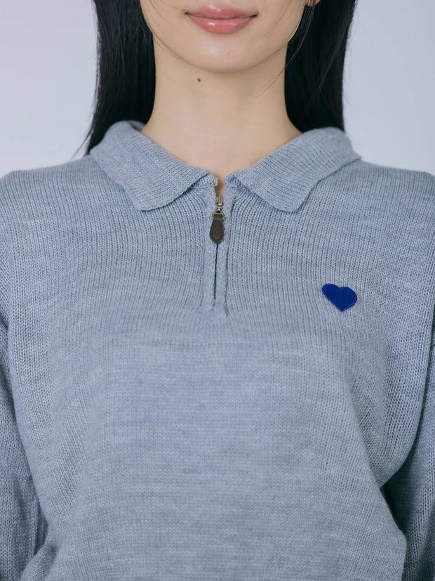 【NEW】HEART ZIP KNIT（2color）