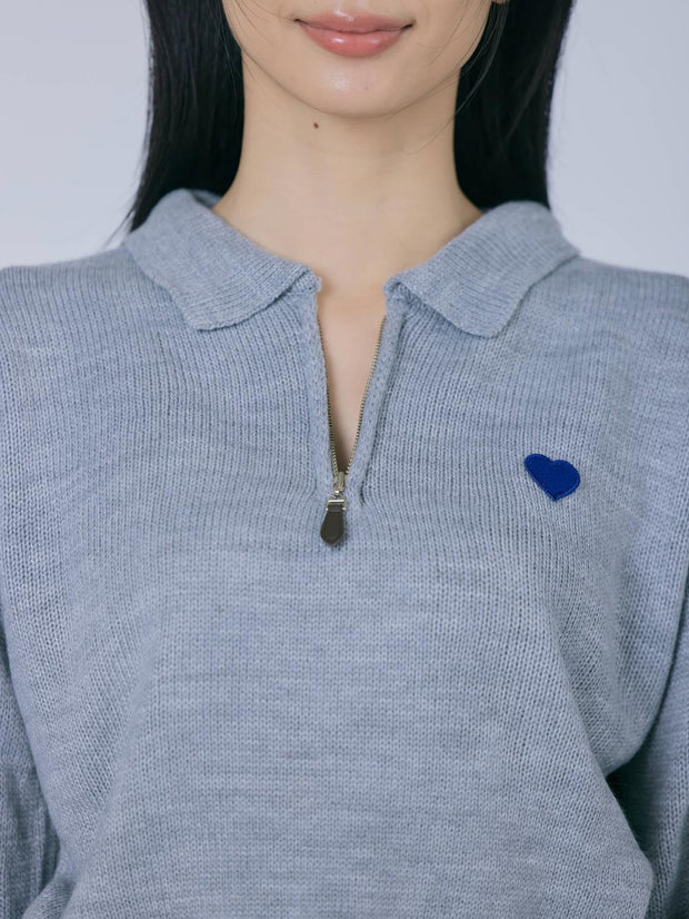 【NEW】HEART ZIP KNIT（2color）