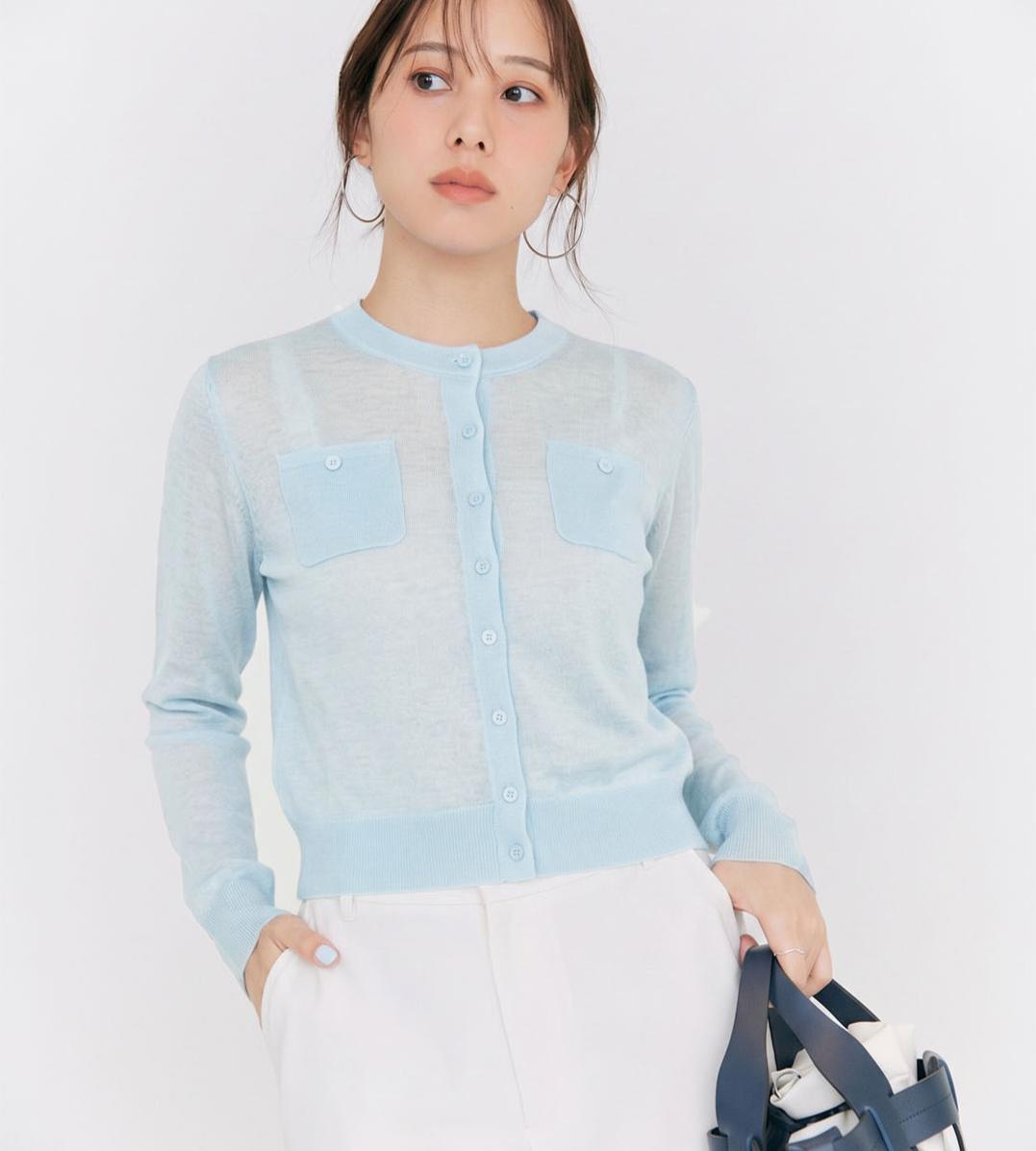 NEW】SHEER POCKET CARDIGAN – BLUE×PALANG(ブルーパラン)