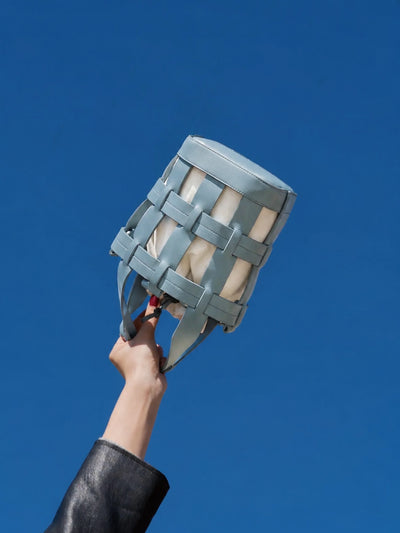 aoaoyugoです　　　　ブルーパラン　カゴバッグ ベストセラー】WOVEN BASKET BAG – BLUE×PALANG(ブルーパラン)