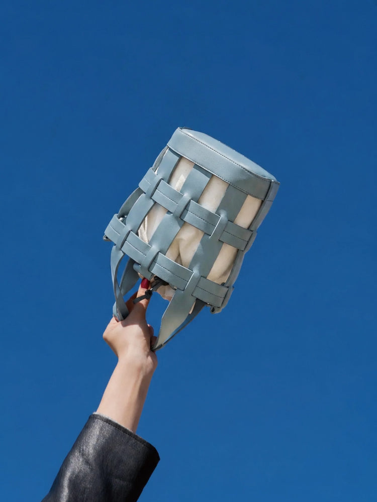 残り2点】【ベストセラー】MINI BASKET BAG – BLUE×PALANG(ブルーパラン)