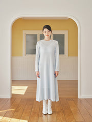 【PALE/NAVY_キャンセル分再入荷】SMOOTH LINE DRESS（2color）