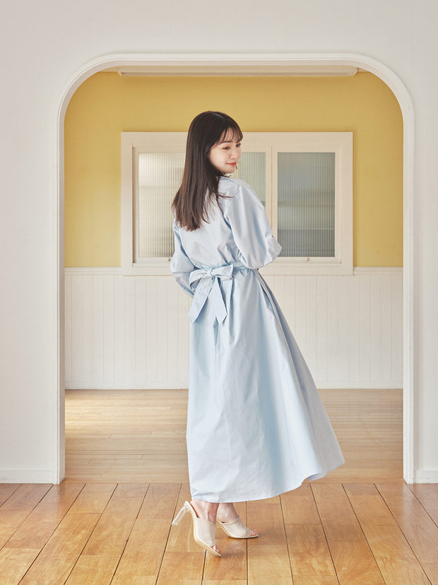 【残りわずか】TRENCH SHIRT LONG DRESS（2color）